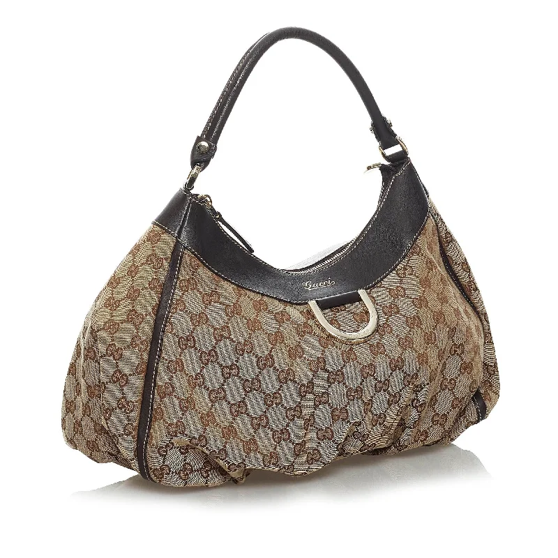 Women Gucci Sylvie bags with a detachable ribbon detailGucci GG Canvas Abbey D-Ring Shoulder Bag (33751)