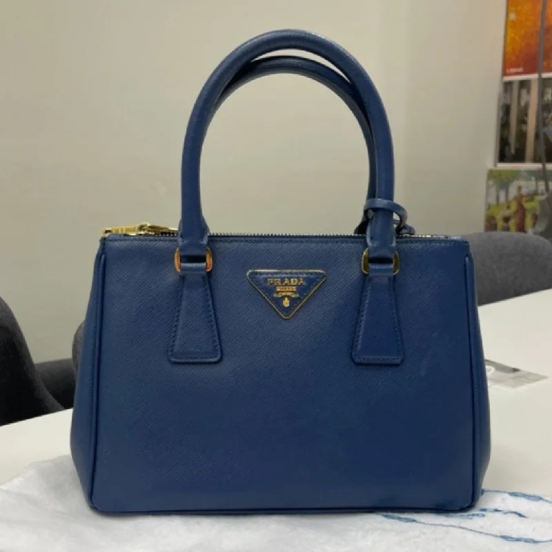 Prada tote bags with a spacious interior and a magnetic - snap closurePrada Turquoise Saffiano Leather Galleria Tote Bag, Blue