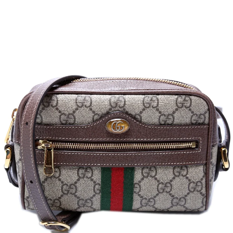 Gucci tote bags for women with a printed Gucci logoGucci Supreme Mini Ophidia 517350