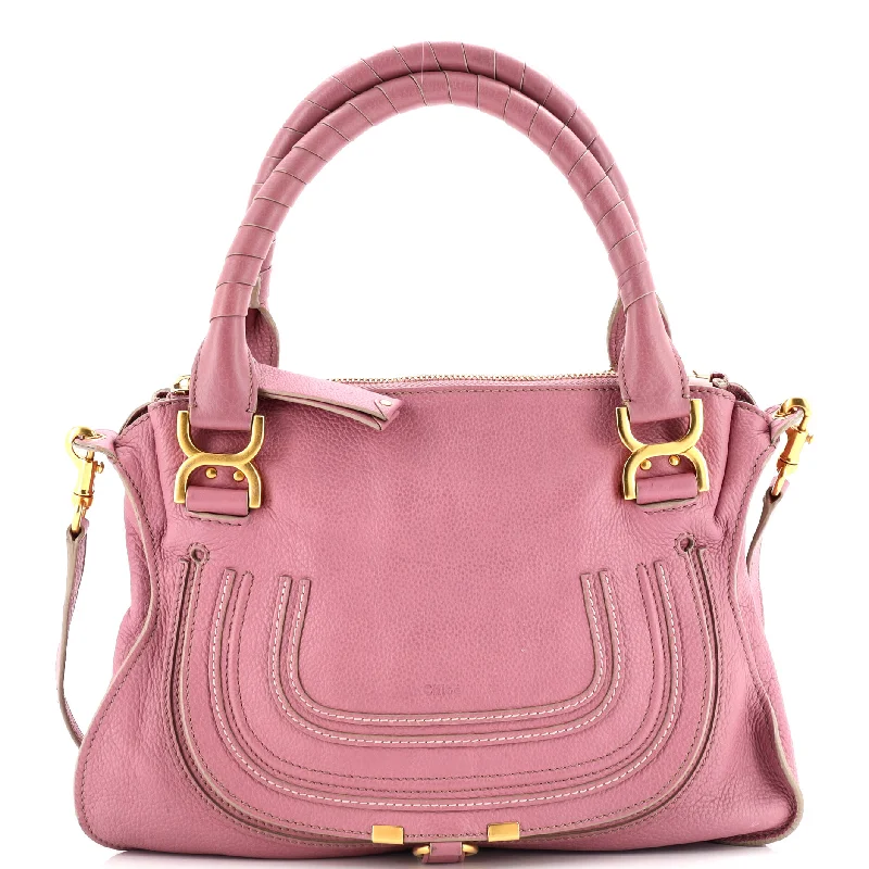 Prada Cahier bags with a monogram - embossed leather surfaceMarcie Satchel Leather Medium