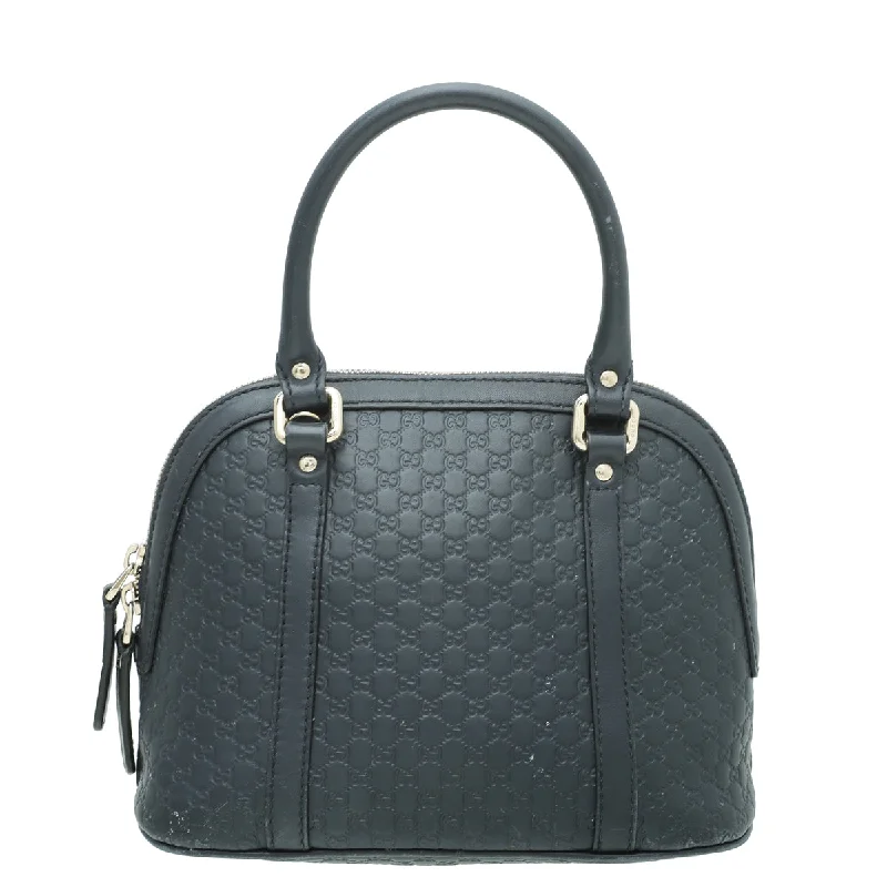 Gucci Marmont bags for women with quilted leather exteriorsGucci Navy Blue Microguccissima Dome Satchel Mini Bag