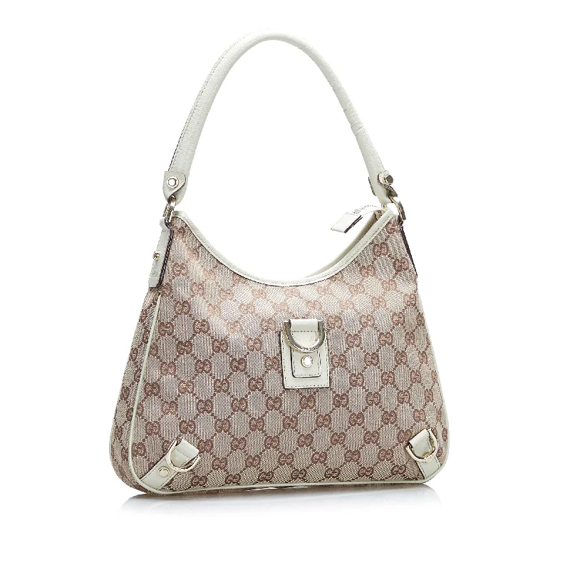 Gucci backpacks for women with a multi - pocket designGucci GG Canvas Abbey D-Ring Shoulder Bag (F1G55E)