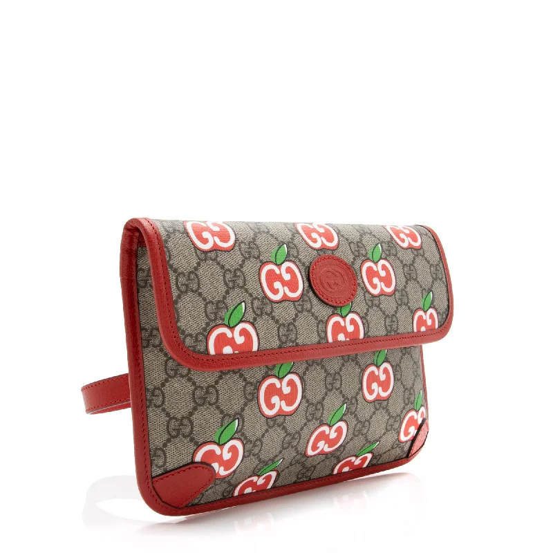 Ladies Gucci shoulder bags with a wide - width strapGucci GG Supreme Apple Monogram Belt Bag - Size 32 / 80 (SHF-23491)