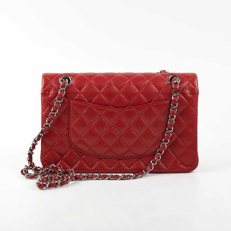 Chanel Small Crossbody Bag for TravelChanel Classic Medium/Large M/L Caviar Red - Series 18