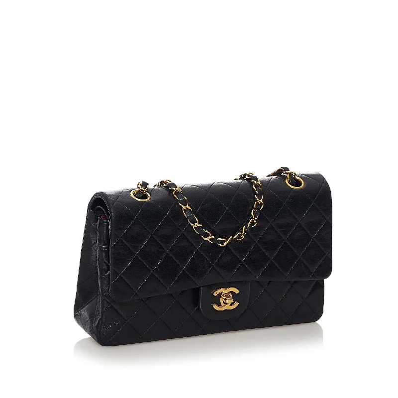 Chanel Handbag with Adjustable Strap for ComfortChanel Classic Medium Lambskin Double Flap Bag (35313)