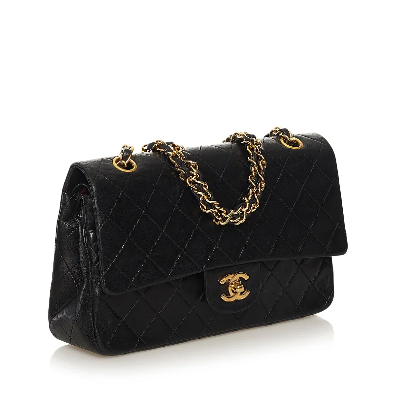 Chanel Classic Flap Bag for Evening PartyChanel Classic Medium Lambskin Leather Double Flap Bag (35098)