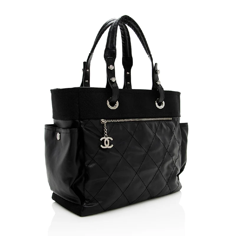 Chanel All - Match Handbag for Versatile StylingChanel Coated Canvas Paris Biarritz Large Tote (14997)