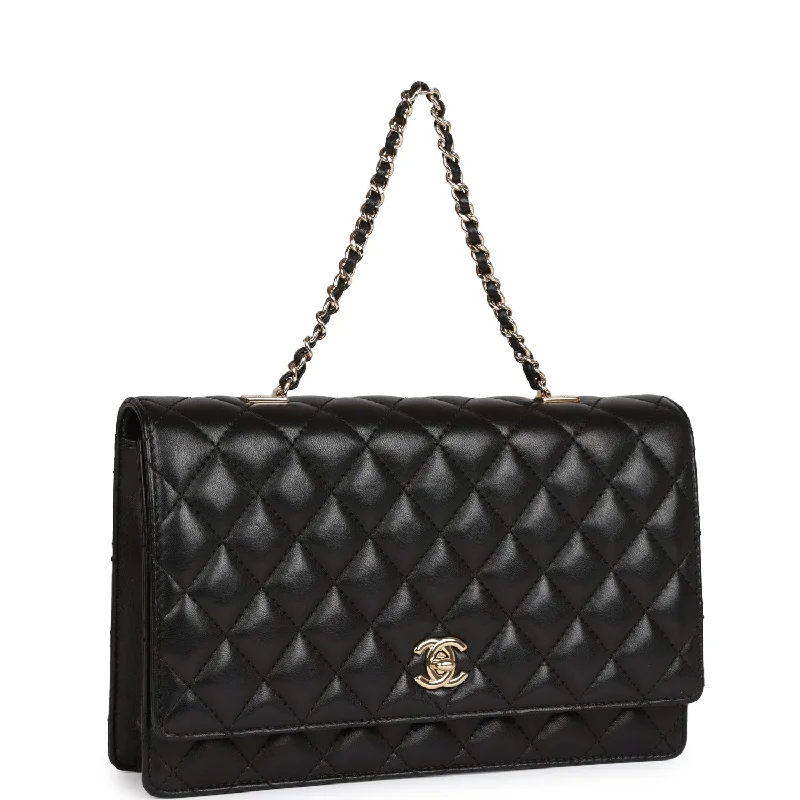 Chanel Classic Flap Bag for Evening PartyChanel Fantasy Pearls Large Evening Flap Bag Black Lambskin Light Gold Hardware