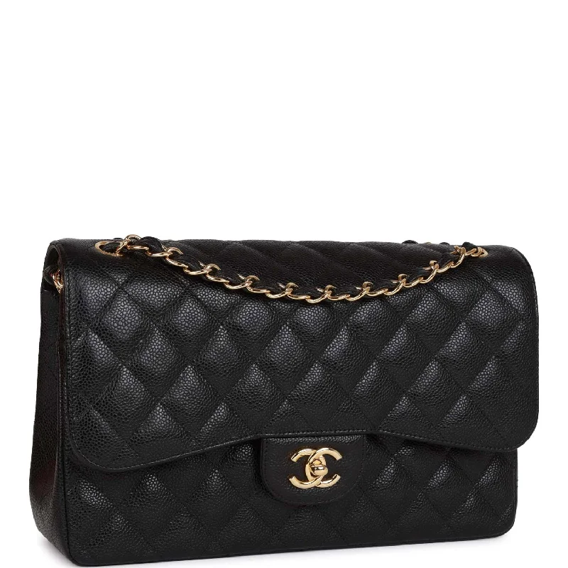 Chanel Limited Edition Handbag for CollectorsChanel Jumbo Classic Double Flap Bag Black Caviar Gold Hardware