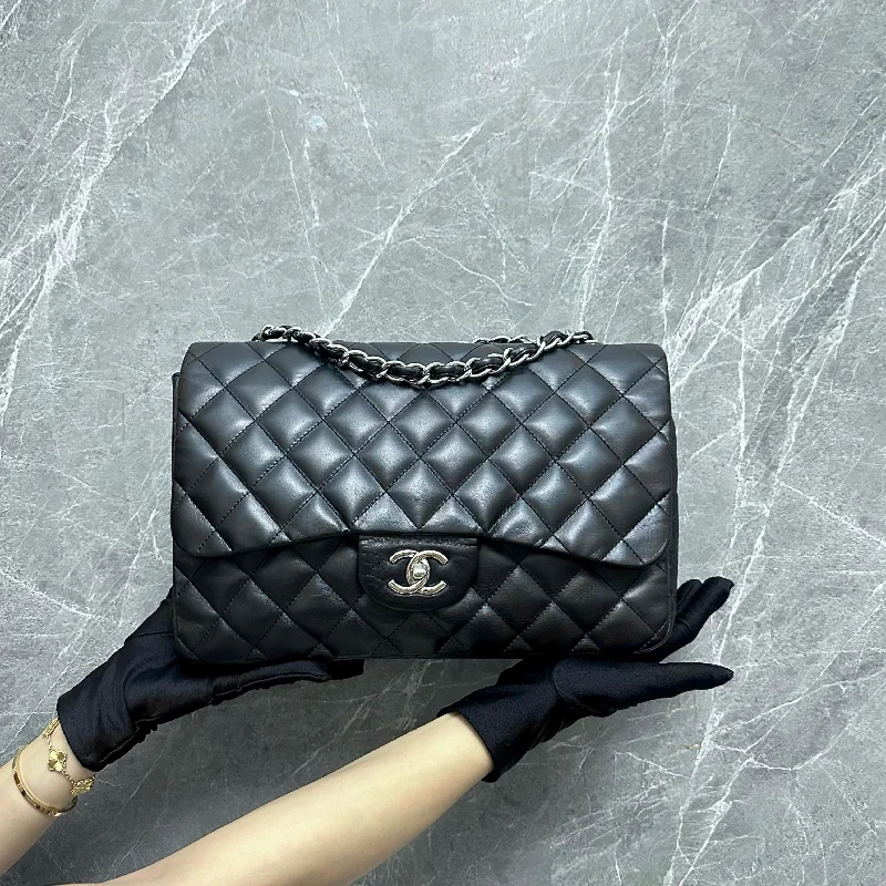 Chanel Limited Edition Handbag for CollectorsJumbo Classic Flap Single Flap Lambskin Black SHW No 13