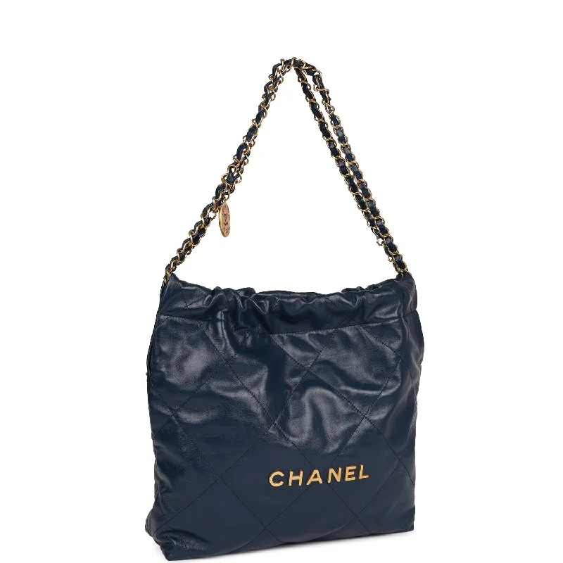 Chanel Black Handbag for Business MeetingsChanel Large 22 Bag Navy Lambskin Antique Gold Hardware