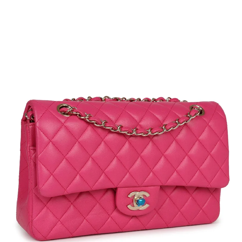 Chanel Quilted Leather Shoulder Bag for FashionistasChanel Medium Classic Double Flap Hot Pink Lambskin Gold Hardware