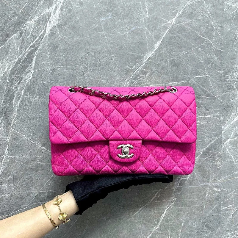 Chanel Vintage Inspired Handbag for Retro LoversSuede Caviar Hot Pink SHW No 18