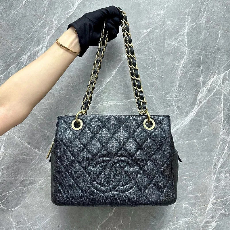 Chanel Quilted Leather Shoulder Bag for FashionistasPTT Petite Timeless Tote Caviar Black GHW No 15