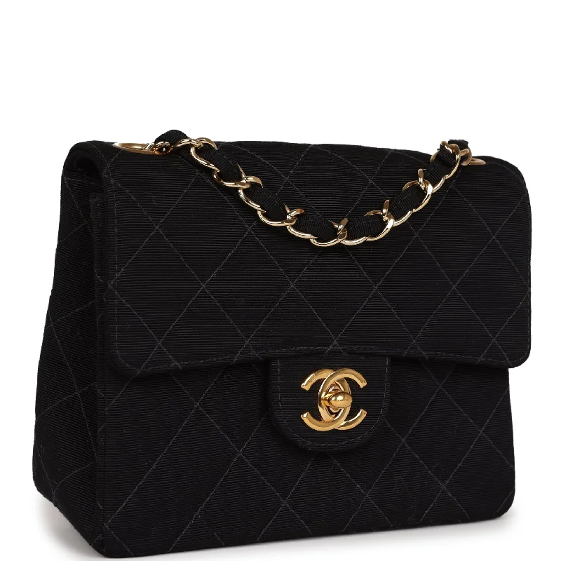 Chanel Classic Flap Bag for Evening PartyVintage Chanel Mini Square Flap Bag Black Canvas Gold Hardware