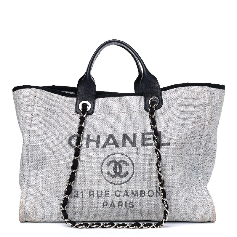 Chanel Limited Edition Handbag for CollectorsChanel Woven Straw Raffia Medium Deauville Tote