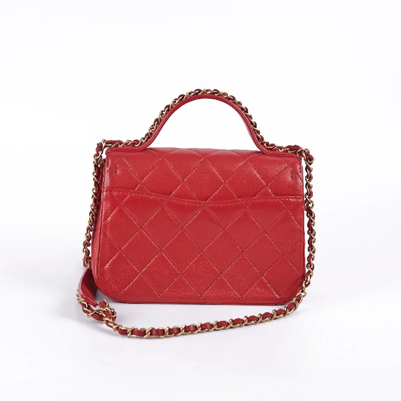 Chanel Colorful Handbag for Spring OutfitsChanel Seasonal Red Top Handle