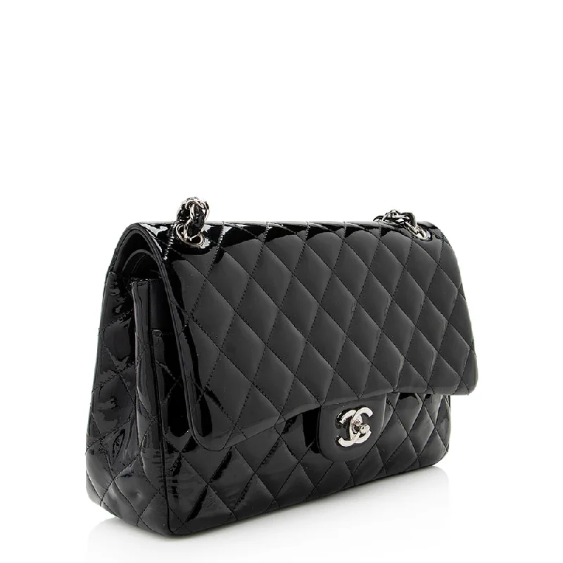 Chanel Limited Edition Handbag for CollectorsChanel Patent Leather Classic Jumbo Double Flap Shoulder Bag (19063)