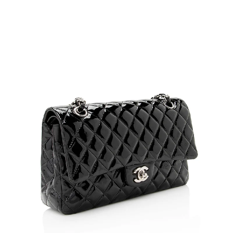 Chanel Handbag with Adjustable Strap for ComfortChanel Patent Leather Classic Medium Double Flap Bag (20050)