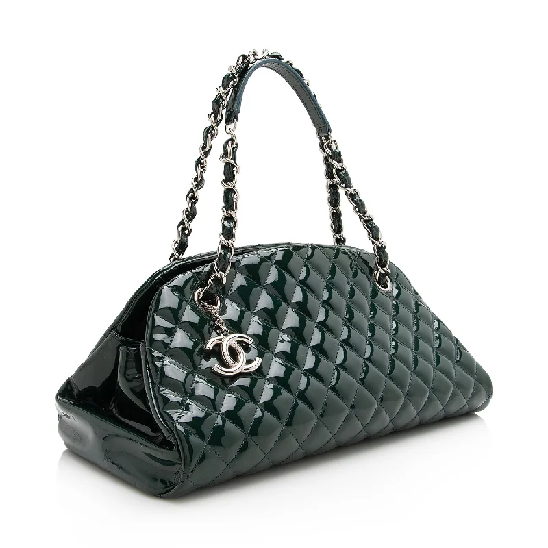 Chanel Small Crossbody Bag for TravelChanel Patent Leather Just Mademoiselle Bowler Satchel (22492)